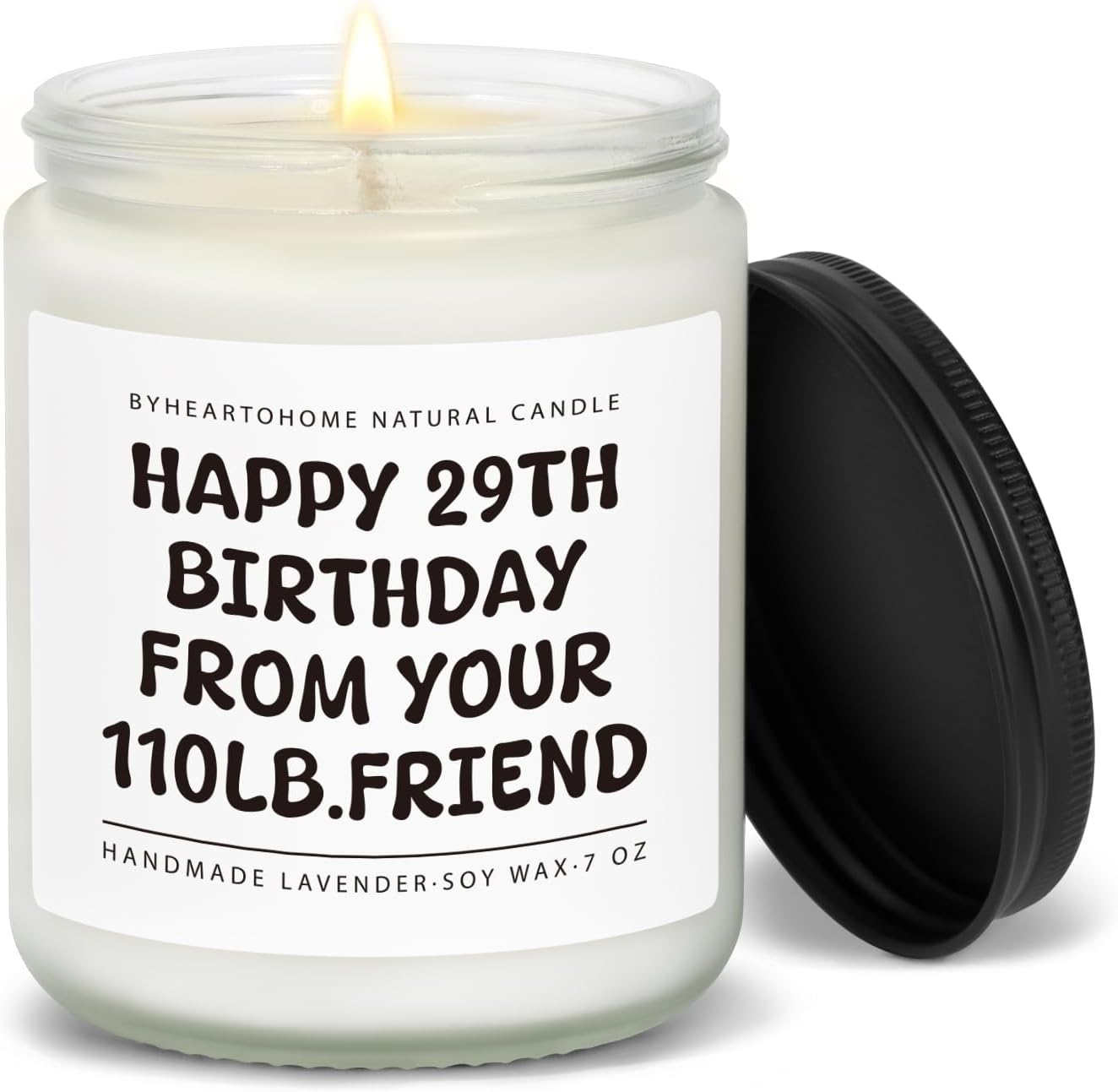 Best Friend Birthday Gifts for Woman Friendship,Funny Gifts for Women, Unique Happy Birthday Present for Women Bestie BFF Coworker Classmate - 7oz Natural Soy Wax Candle (from Your 110 Lb. Friend)