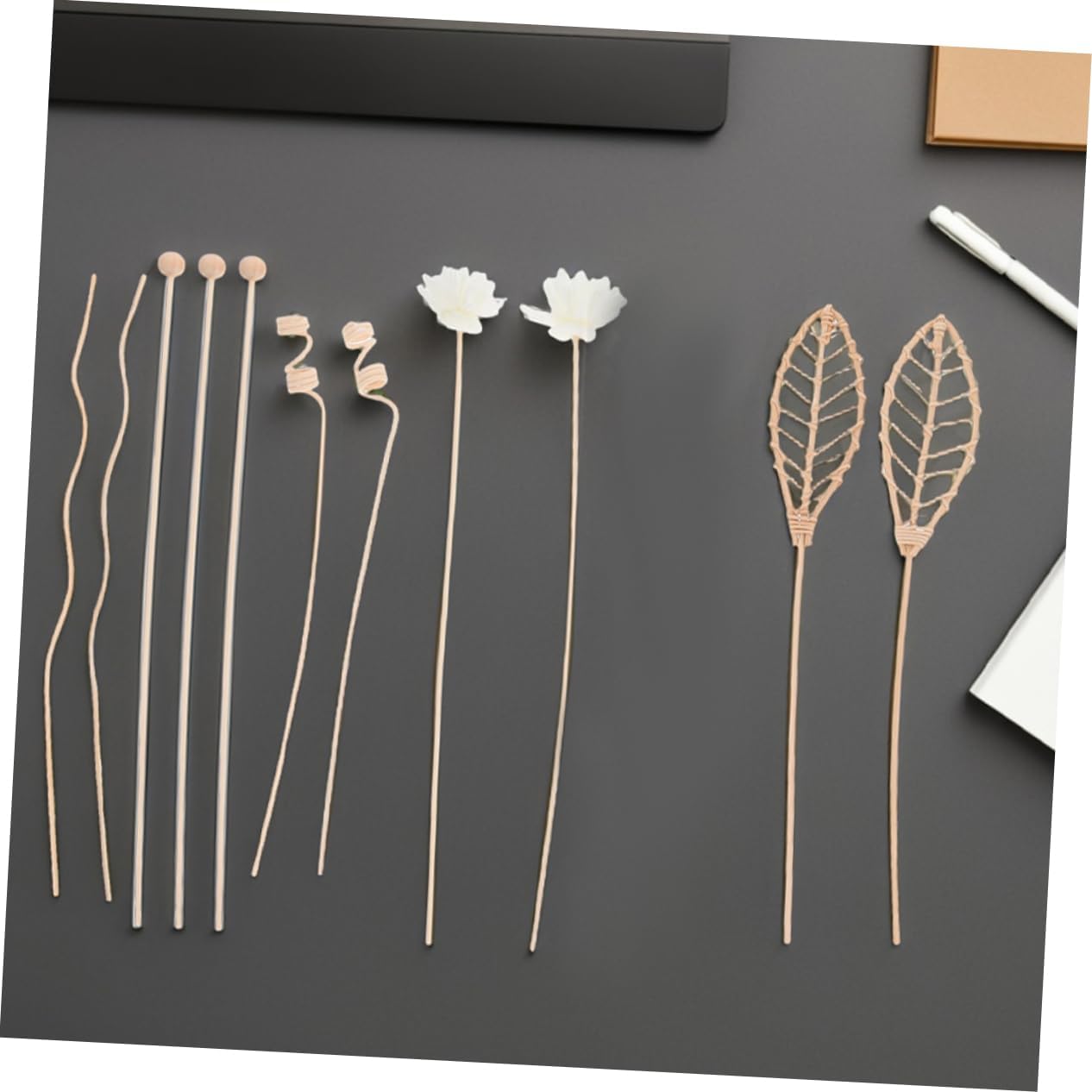 LIFKOME 24pcs Rattan Diffuser Sticks for Aromatherapy Efficient Home Fragrance Reeds for Bedroom Office and Living Use No Fire Scent Diffuser Refill Sticks