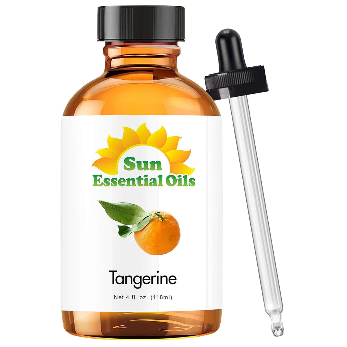 Sun Essential Oils Tangerine Essential Oil 4oz - Pure Tangerine Aromatherapy Oil