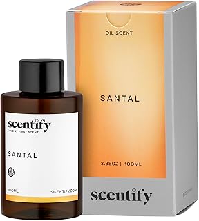 Scentify Santal Aroma Oil Refill Scent for Oil Diffusers - Iris, Amber, Sandalwood, Cedar Scents - Luxurious Relaxing Aromatherapy Diffuser Fragrance 100ml, 3.38 oz