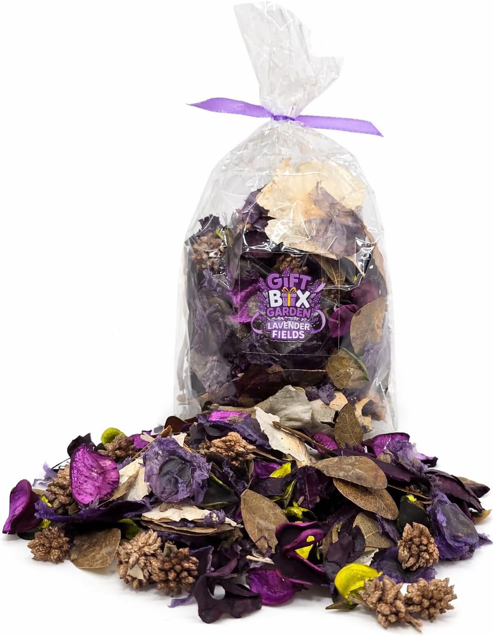 Lavender Fields Decorative Potpourri (4 oz) | Fresh Lavender Scented Home Fragrance for Baskets, Bowls, Displays & Seasonal Décor | Gift Box Garden Spring & Summer Potpourri