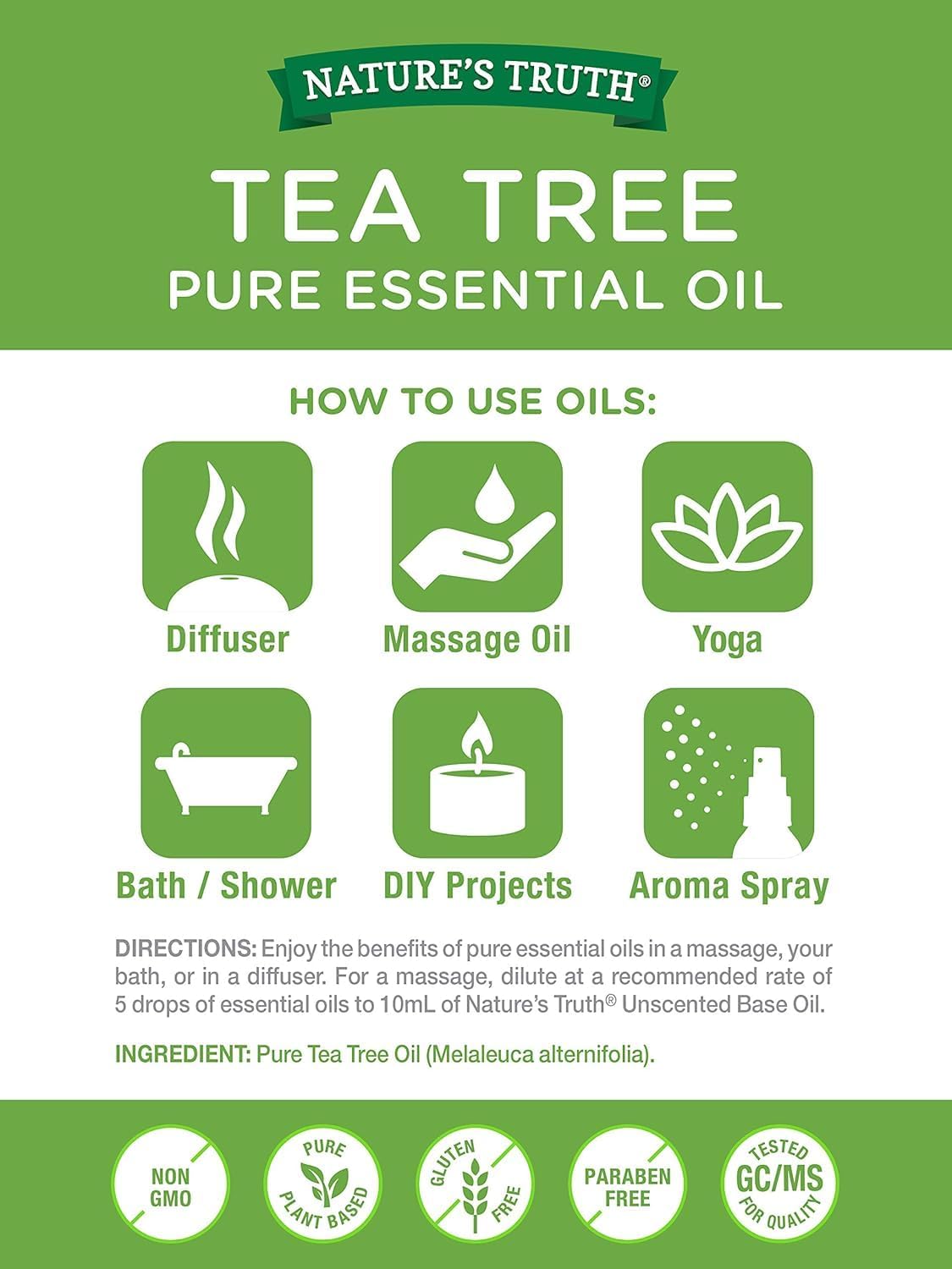 Nt Tea Tree Essential Oil Size .51z