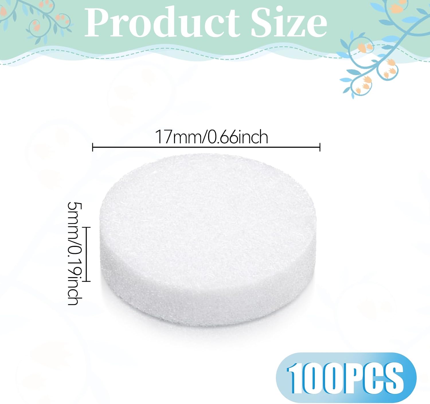 100 PCS Car Air Freshener Refill Felt Pads White Unscented Essential Oil Perfumes Refill Pads Car Air Fresheners Clip Cars Diffuser Airs Fresheners Replacement Pad for Custom Fragrance Cars Use(17 mm)