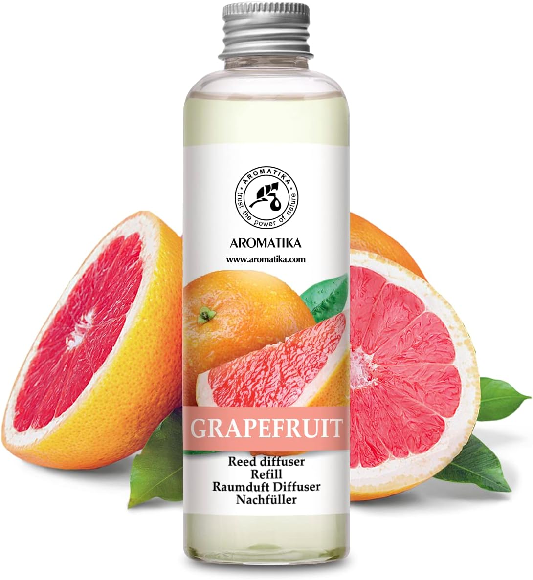 Reed Diffuser Oil Refill Grapefruit 6.8 Fl Oz (200ml) - Intensive & Long Fragrance for Room - Lasting Natural Room Scent - Refill for Office - Boutique - Restaurant - Aromatherapy