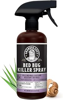 Grandpa Gus's Natural Bed Bug and Dust Mite Killer Spray, Plant-Based Home Treatment for Mattress and Bedding, Kills Eggs and Pyrethroid-Resistant Strains, 16 fl oz