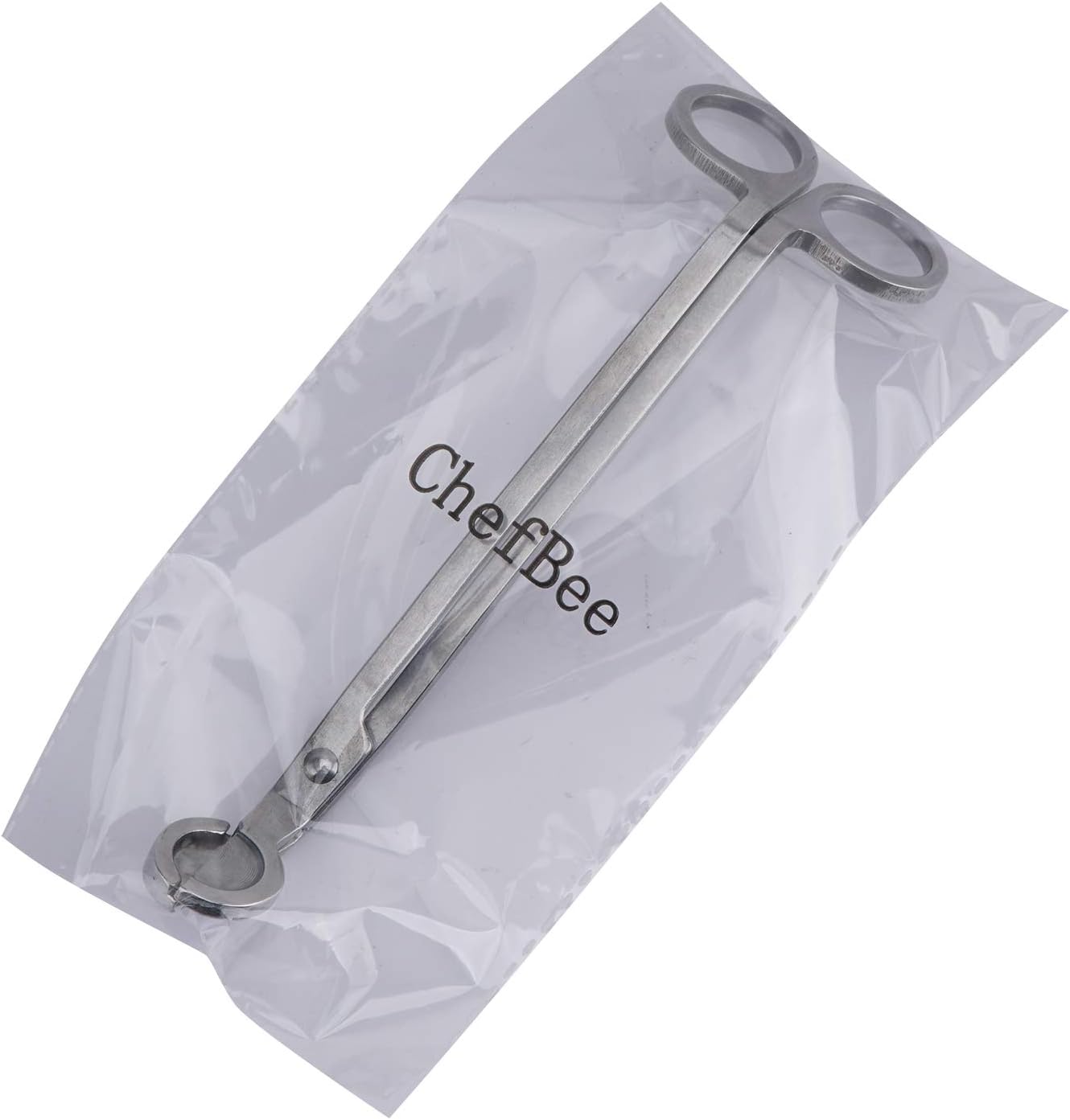 CHEFBEE Candle Wick Trimmer, Polished Stainless Steel Wick Clipper Cutter, Scissors, Reaches Deep Into Candles to Cut Spent Cord, Allow Cleaner Burn and Prevent Soot Buildup