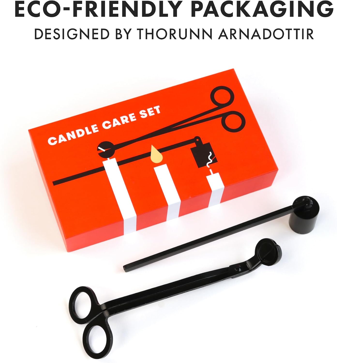 54Celsius Candle Care Set: Wick Trimmer & Snuffer | Black Stainless Steel | Ideal for Taper Candles & Candlesticks | Enhance Candle Life & Reduce Smoke