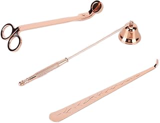 aqxreight Candle SnufferCandle Wick Trim 3PCS Candle Accessory Set Candle Wick Trimmer Cutter Snuffer Extingui Wick Dipper SuppliesSilver Wick Management Your Simplify Our Trimmer. (Gold)