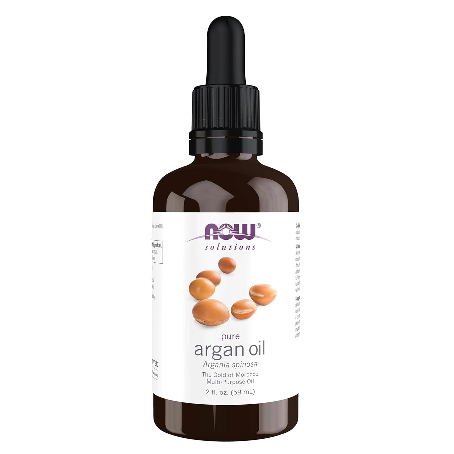 NOW Solutions Pure Argan Oil, 100% Pure, "Gold of Morocco" Multi-Purpose Oil, 2-Ounce