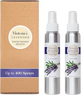 Victoria's Lavender Room Fragrance Spray - Air Freshener & Odor Eliminator - Lavender Spray - Luxury Essential Oil Scent for Home & Bathroom - Aromatherapy Relaxation & Stress Relief- 2 Pack, 4 oz