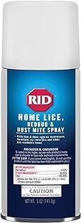 Rid Home Lice Bed Bug Dust Mite Spray Home Treatment Spray with Permethrin Kills Lice and Lice Eggs on Mattresses Furniture Car Interiors and Other Nonwashable Items Spray Can, 5 Ounce