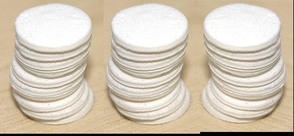 54 Round Refill Pads for Aromatherapy Essential Oil Diffusers and Lockets - 16mm Diameter and 2mm Thick - The Size of a US dime, Biodegradable Cellulose Paper, Made in The USA