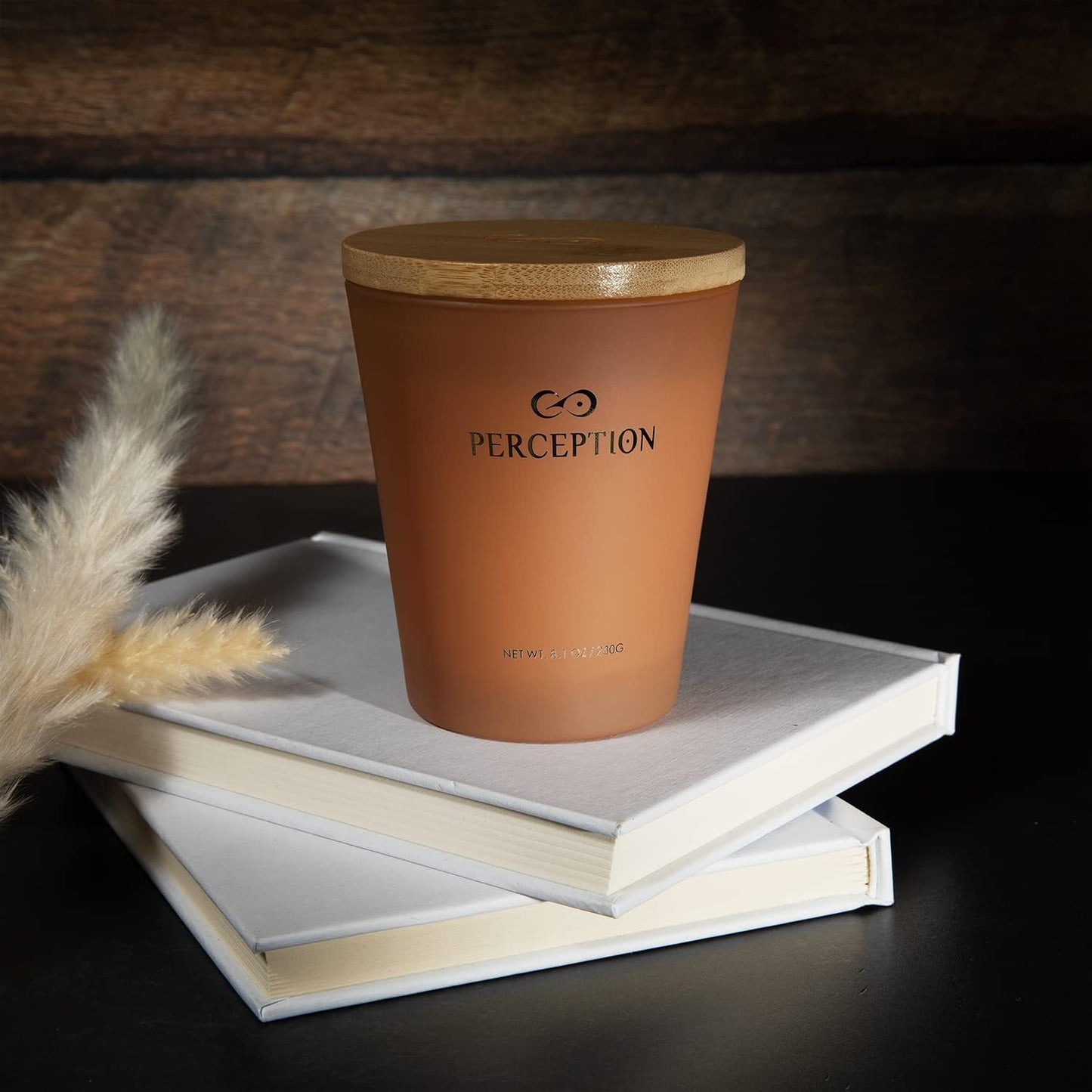 PERCEPTION AROMAS Luxury Scented Candle | Sandalwood Thyme | Hand Poured Soy Wax Candle with Gift Box | Elegant Fragrances | 50 Hour Burn Time (8.1 oz)