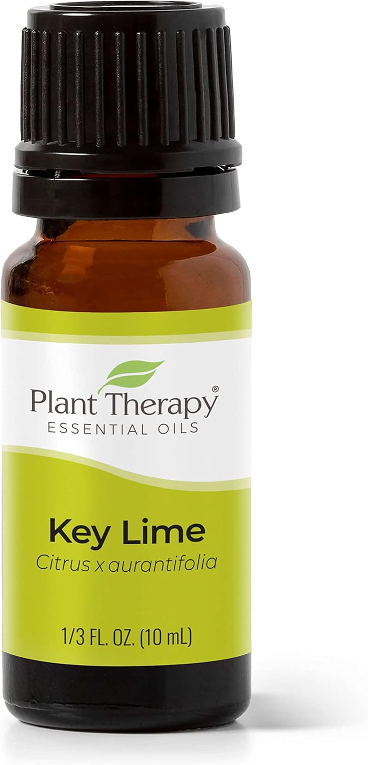 Plant Therapy Key Lime Essential Oil 10 mL (1 oz) 100% Pure, Undiluted, Natural Aromatherapy for Diffusion, is Uplifting and Energizing