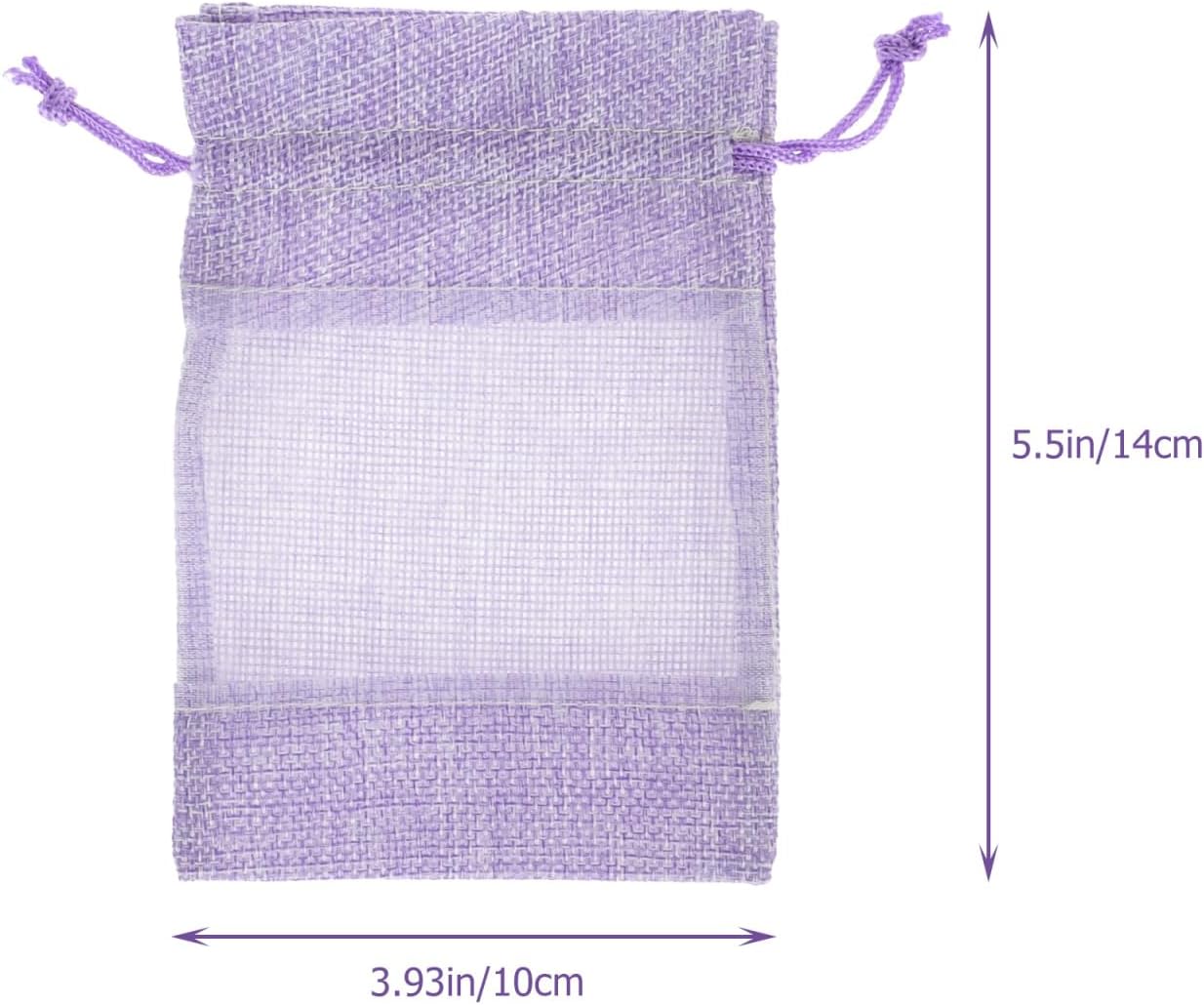 BESPORTBLE 10pcs Empty Sachet Bags for Lavender: 10x14cm Cotton Drawstring Pouch - Breathable Potpourri Holder for Closet Drawer Car