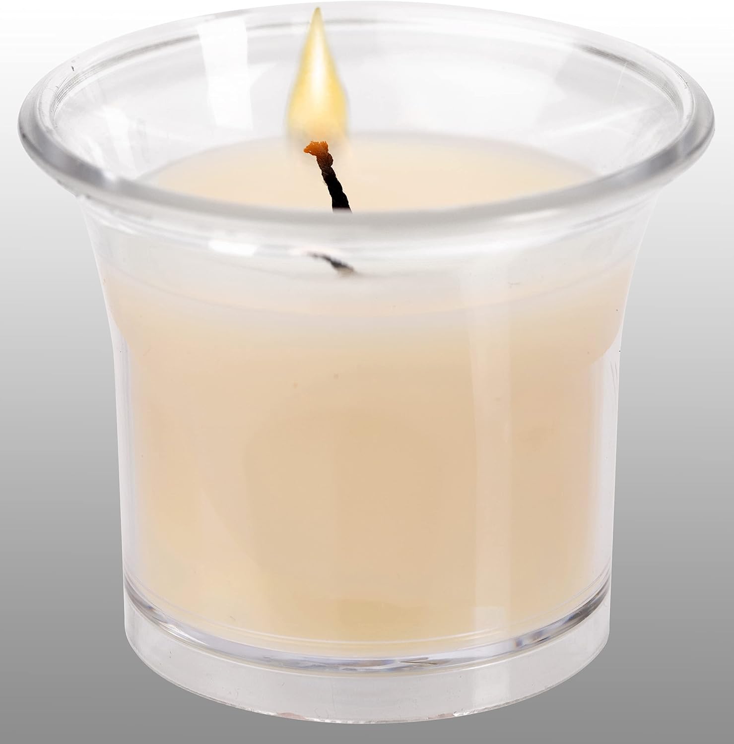 HYOOLA Clear Cup Scented Votive Candles - Vanilla - 12 Hour Burn Time - 4 Pack - European Made