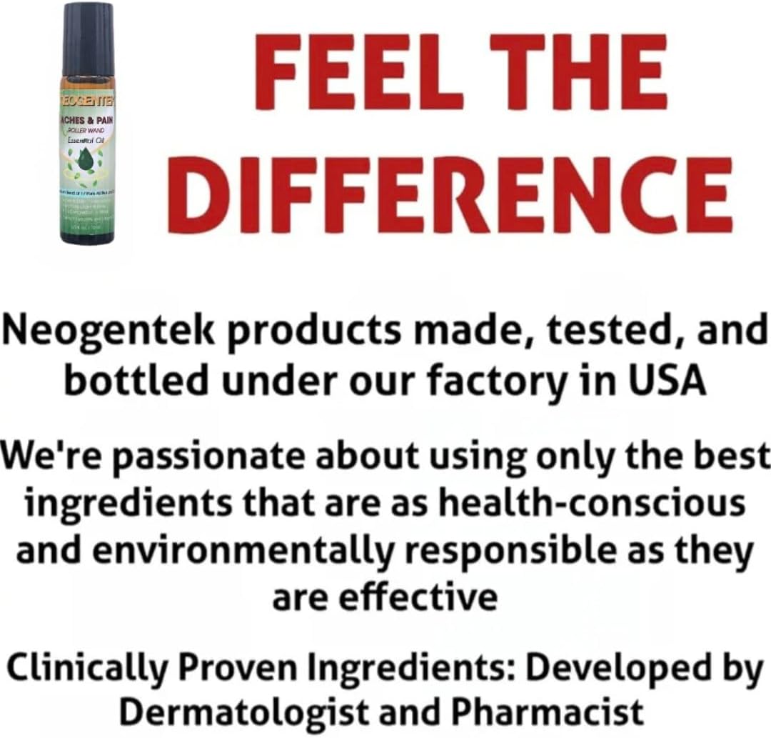 Aches & Pains Essential Oil Blend | Crafted from 17 Pure Botanical Oils | Natural Comfort & Relaxation – Aromatherapy Roll-On for Muscles & Joints, Headache – 10ml (Aches & Pains)