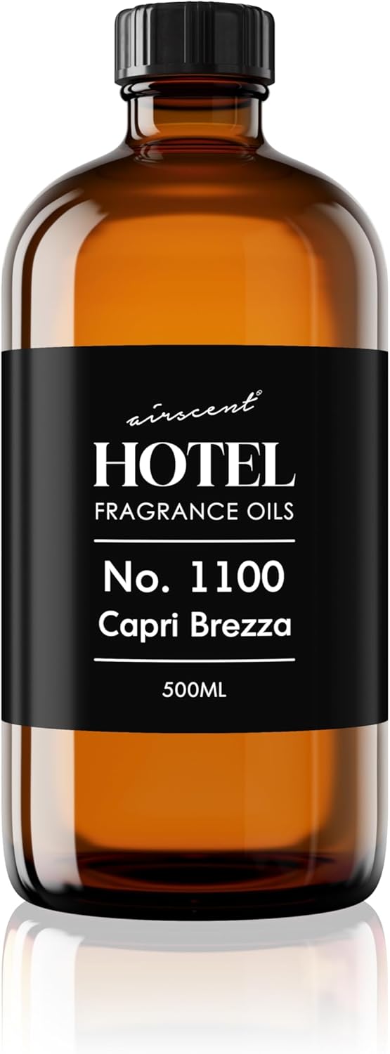 AirScent Capri Brezza Diffuser Oil No. 1100 - Grapefruit Pineapple Mango - Volcano-Inspired Fragrance Oil for Ultrasonic and Waterless Diffusers and Crafting - 500 ml, 16.9 fl oz Bottle