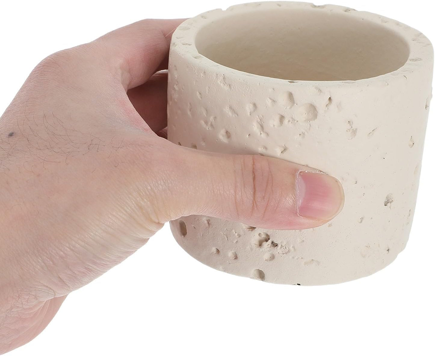 Empty Concrete Match Holder - Candle Match Storage Organizer for Farmhouse - Versatile Matchstick Dispenser Box for Holiday Parties Everyday Home Use