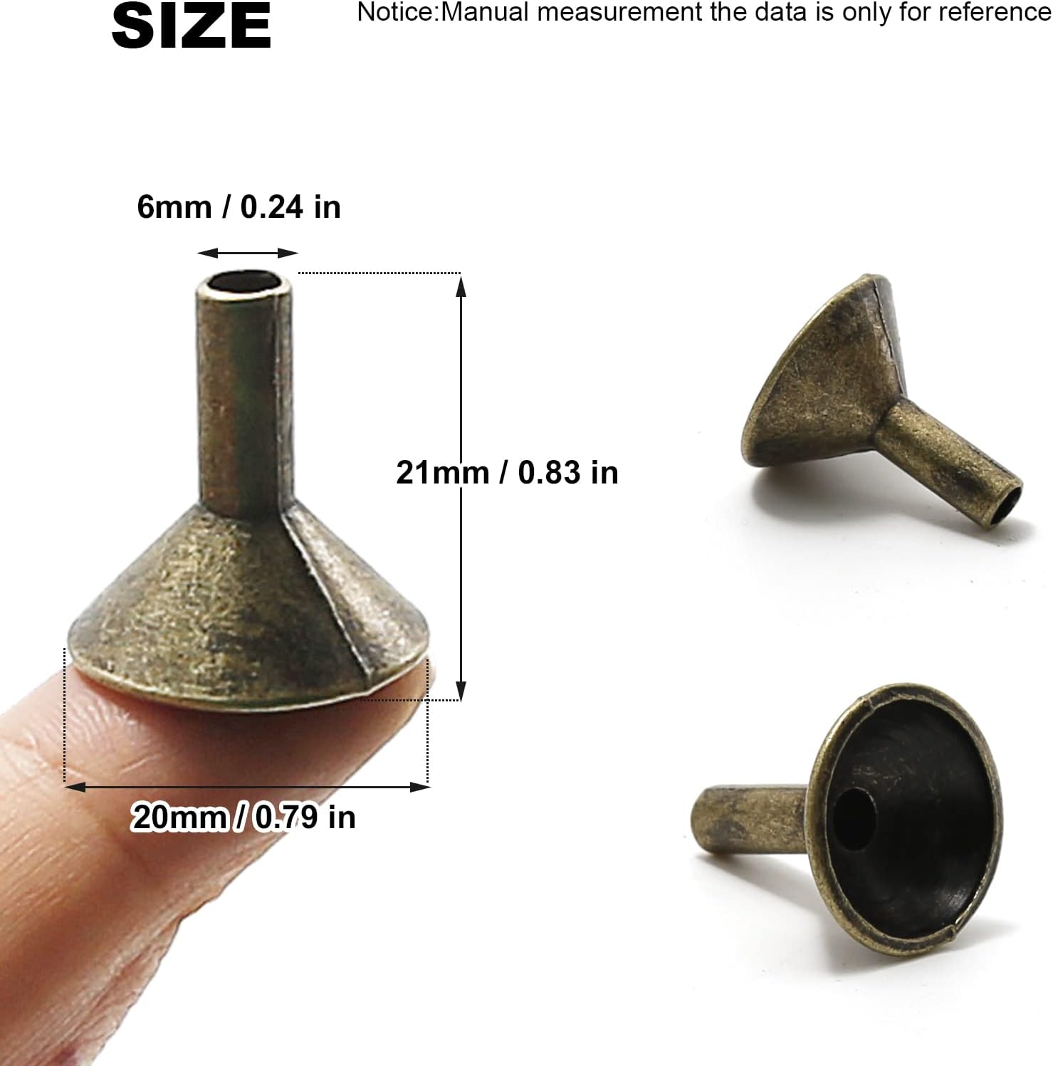 EATAKWARD 50PCS Metal Backflow Incense Sticks Holder Small Funnel Shape Incense Cone Tray Base Rack Holder Waterfall Incense Burner