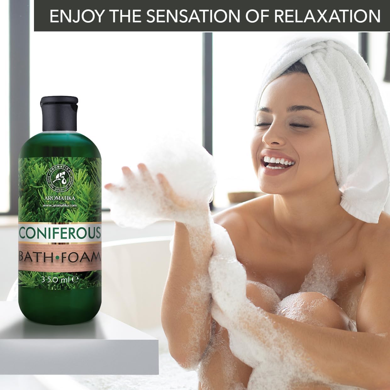 Bath Foam Set Coniferous & Sea Breeze & Eucalyptus 3x12Fl Oz - Body Care - Beauty - Bathing - Body Care - Wellness - Relax - Aromatherapy - Spa - Fresh Aroma - Bubble Baths