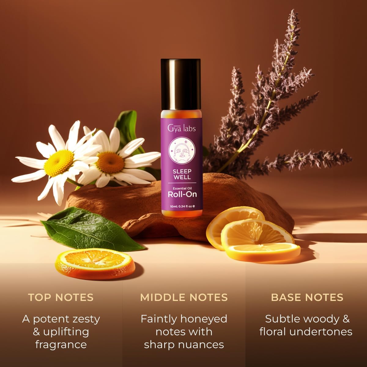 Gya Labs Sleep Essential Oil Roll On - 0.34 Fl Oz - Travel Size Roller for Camping, Skin, Aromatherapy Relief, Convenience