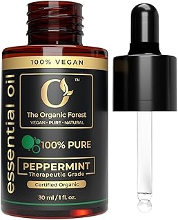 Plant Based Peppermint Essential Oil - 100% Pure Peppermint Oil for Hair, Skin and Aromatherapy - Perfect for Relaxation & Concentration - Non-GMO, Multipurpose Use