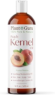 Peach Kernel Oil 16 fl. oz. Cold Pressed 100% Pure & Natural Carrier – Ideal for Skin, Face, Body, and Hair Moisturizer. Great for DIY Creams, Lotions, and Lip Balms.