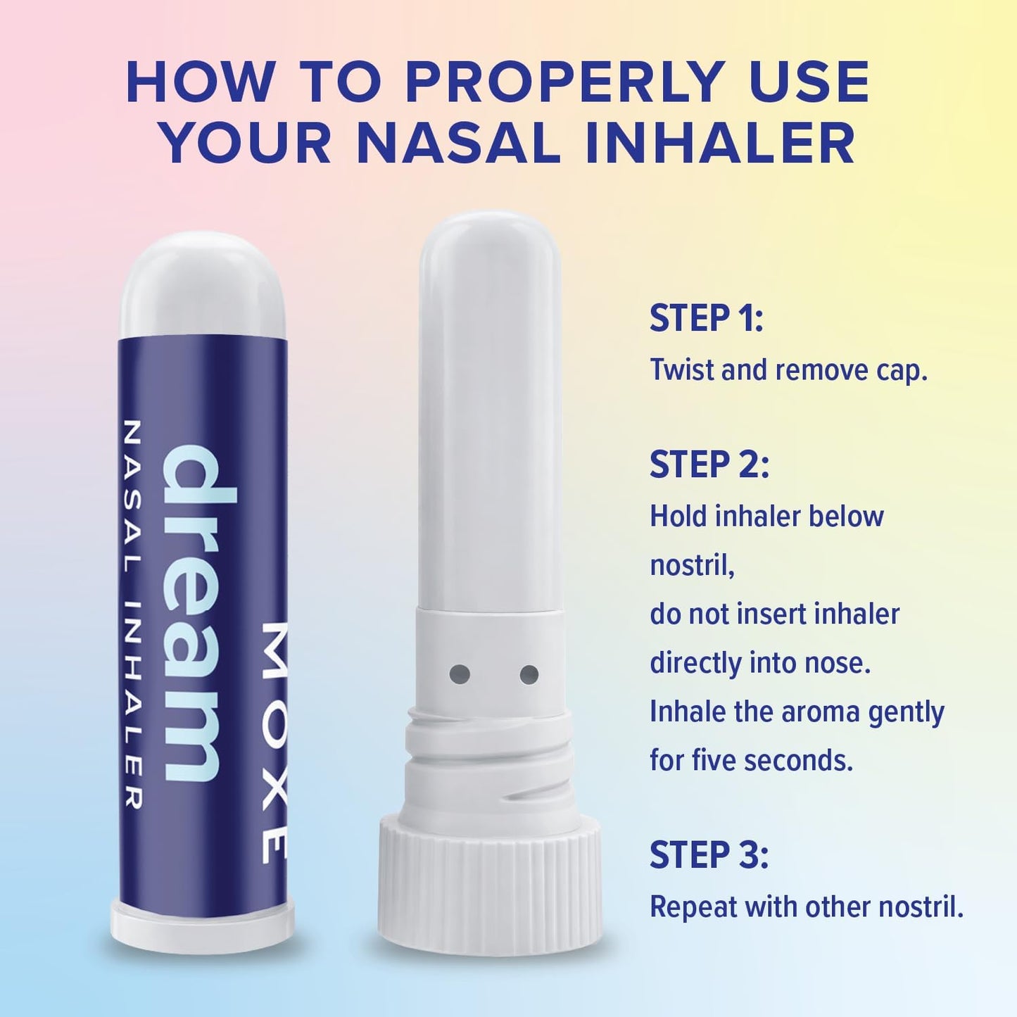 MOXĒ Nasal Inhaler Bundle, 8 Essential Oil Blends, Aromatherapy Sticks, Warming & Cooling Fragrances, Undiluted Oil, Natural Ingredients
