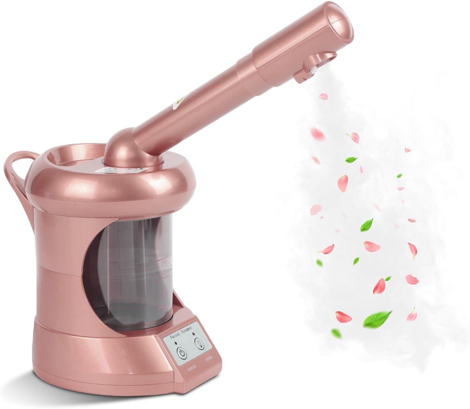Facial Steamer, Professional Face Steamer Tabletop with Extendable Nozzle, Portable Nano Ionic Face Steamer for Home Use