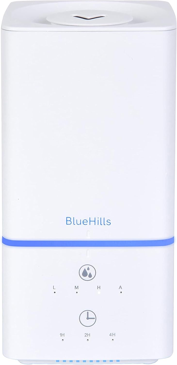 BlueHills 1000 ML Premium Essential Oil Diffuser Humidifier Combo Square White Aroma Diffuser for Large Room Home Quiet Modern Design Long Run Time High Capacity Oil Diffuser - Solid White - H101