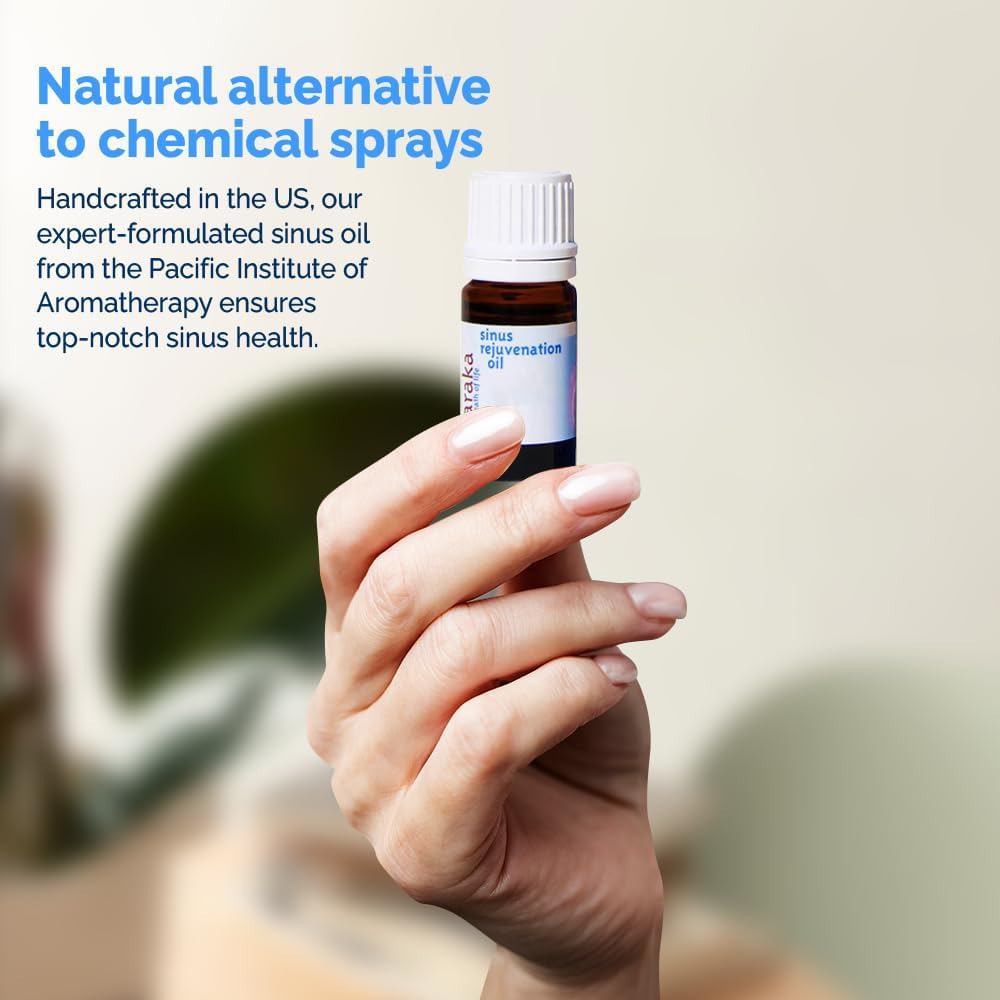 Baraka Sinus Rejuvenation Oil – Blend of 6 Organic Essential Oils for Clear Nasal Breathing, Eases Sinus Pressure, & Offers Relaxing Nasal Health Support | Ideal for Daily Use – 4ml (2-Pack)