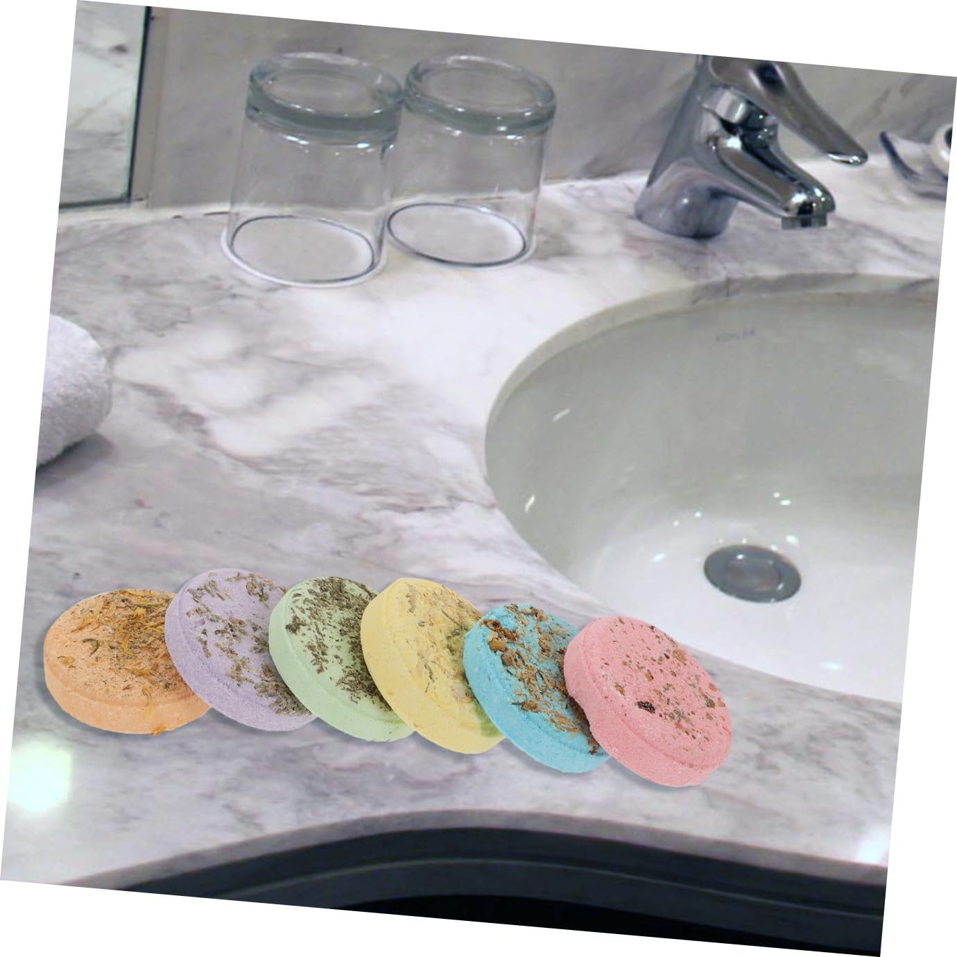6pcs Aroma Bath Flakes Shower Bombs Bath Accessories Sheets Aroma Tablets Refreshing Experience