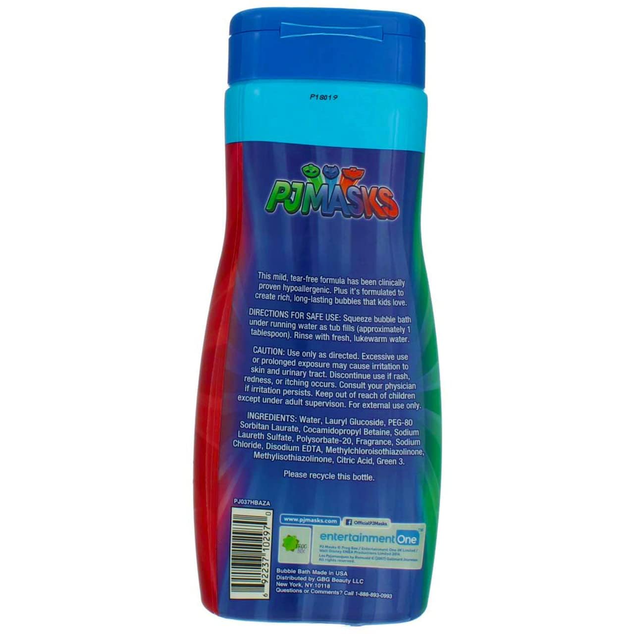 PJ Masks Bubble Bath 24Ounce Brave Blueberry, 24.0 Ounce