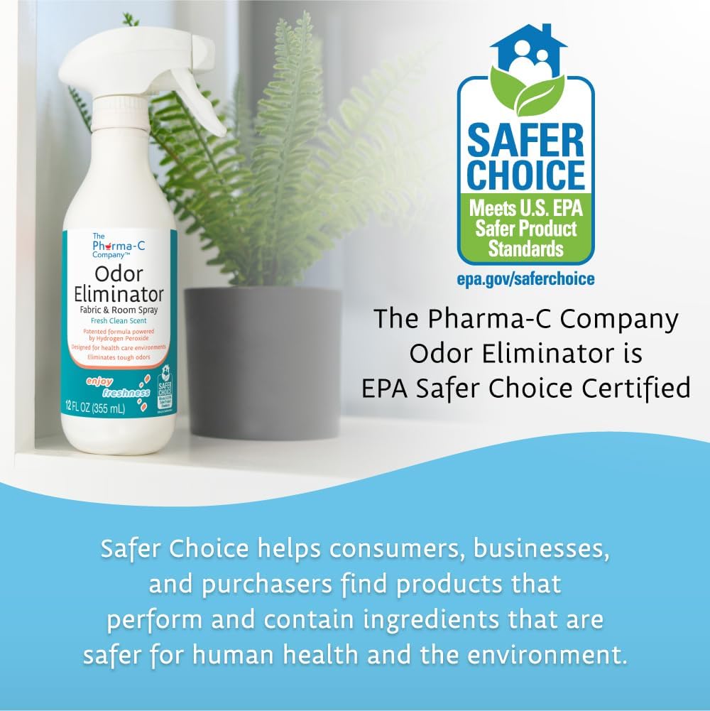 The Pharma-C Company - Odor Eliminator [6-12oz Bottles] - Bulk Fabric & Room Spray -Extra Strength Multipurpose Air Freshener & Fabric Refresher- Neutralize Deodorize