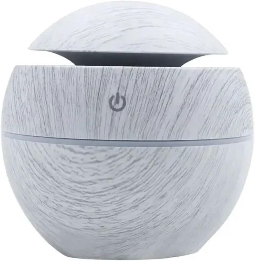 USB Ultrasonic Cool Mist Essential Oil Diffuser - Wood Grain Electric Air Humidifier for Home, Office & Car(B)