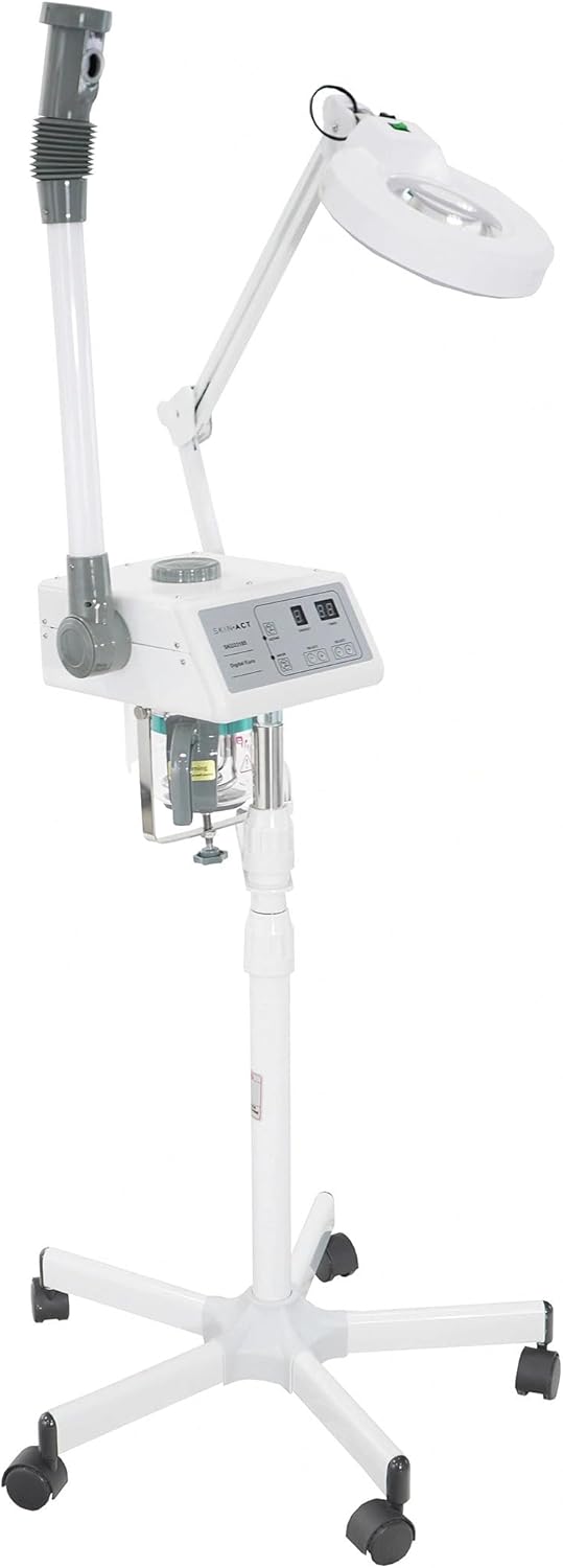 SKINACT Digital Euro Facial Steamer with Aroma Therapy + LED Magnifying Lamp