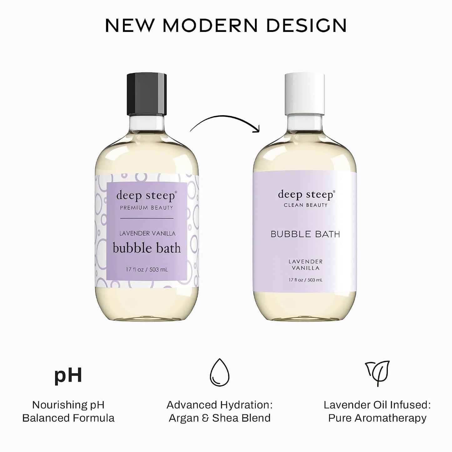 Deep Steep Classic Bubble Bath Lavender Vanilla 17 Ounce