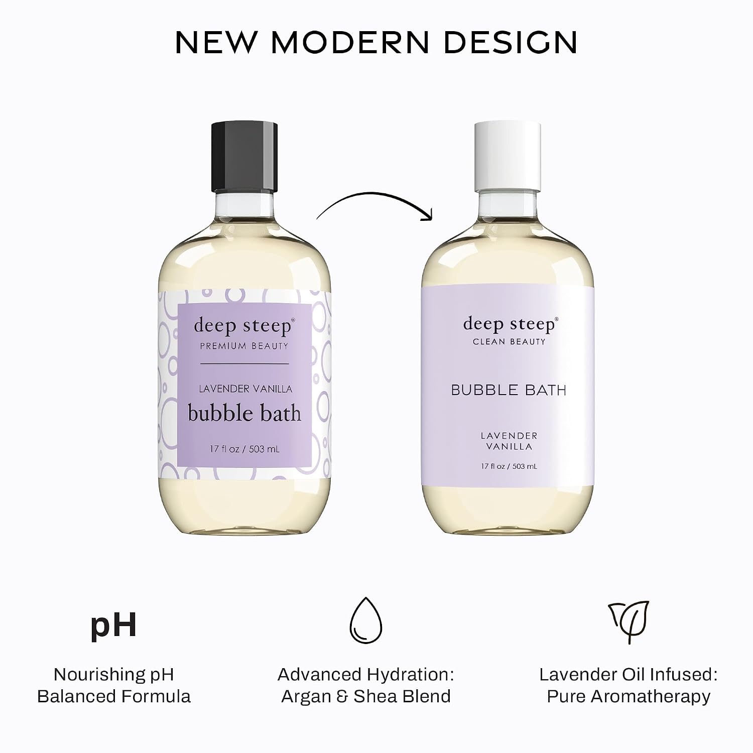 Deep Steep Classic Bubble Bath Lavender Vanilla 17 Ounce