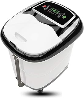 Foot Bath Massager with Heat Bubbles and 4 Massage Rollers, Foot Spa Basin Pedicure Soaking Feet with Adjustable Temperature, Comfortable Relax Home Spa Experience