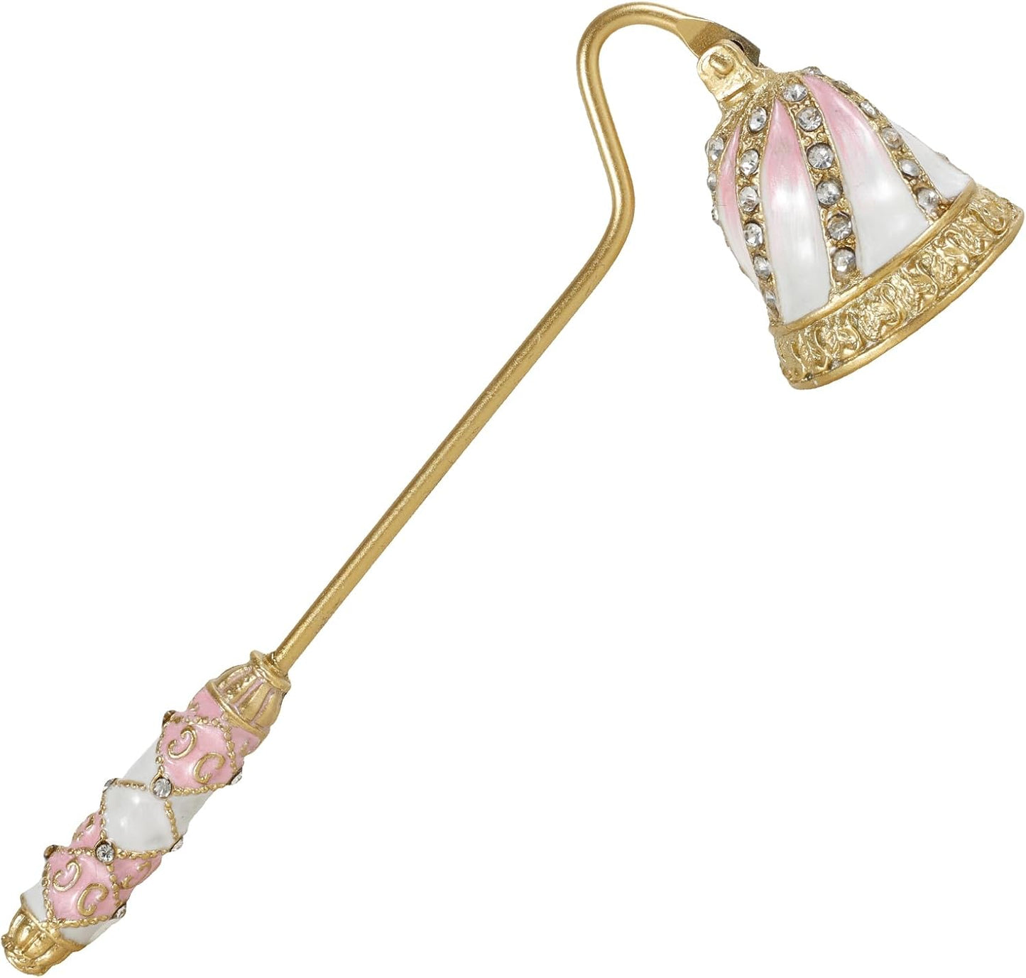 Candle Snuffer Vintage, Safe Candle Extinguisher with Metal Handle, Elegant Flower Shape Flame Extinguisher for Putting Out Flame (Pink)