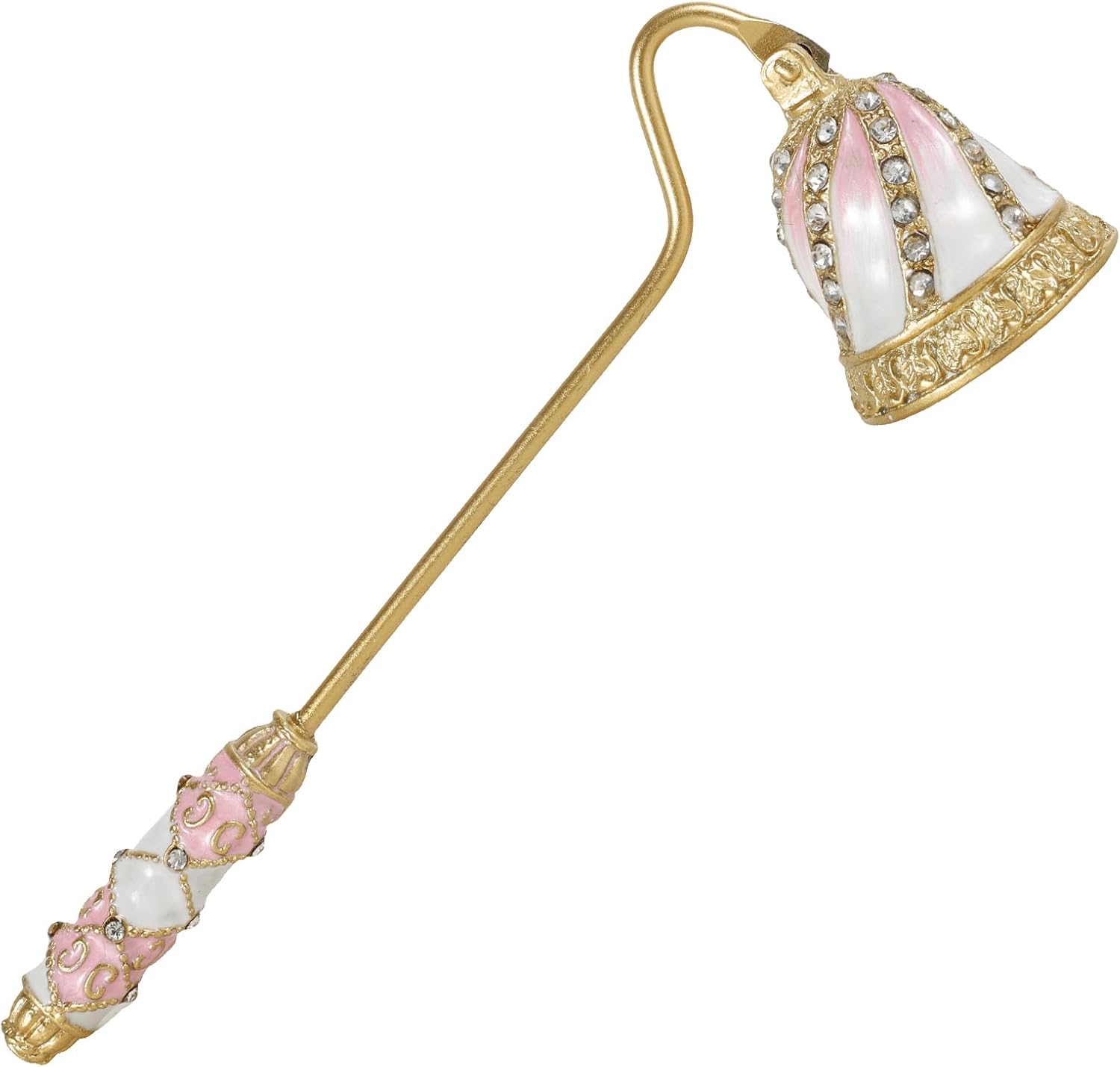 Candle Snuffer Vintage, Safe Candle Extinguisher with Metal Handle, Elegant Flower Shape Flame Extinguisher for Putting Out Flame (Pink)