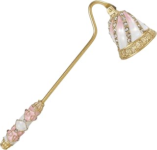 Candle Snuffer Vintage, Safe Candle Extinguisher with Metal Handle, Elegant Flower Shape Flame Extinguisher for Putting Out Flame (Pink)