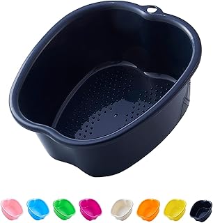 AXLOFO® Foot Soaking Bath Basin, Large Plastic Foot Soaking Tub, Feet Massage Feet Bath Bucket, Great for Getting the Dead/Old Skin Off Your Foots (blackbasin)