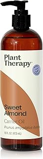 Plant Therapy Sweet Almond Oil - for Skin, Hair, Body, Face & Baby - Natural Moisturizer, Massage & Aromatherapy Carrier Oil 100% Pure, Cold Pressed California Almonds, Made in USA, 16 oz