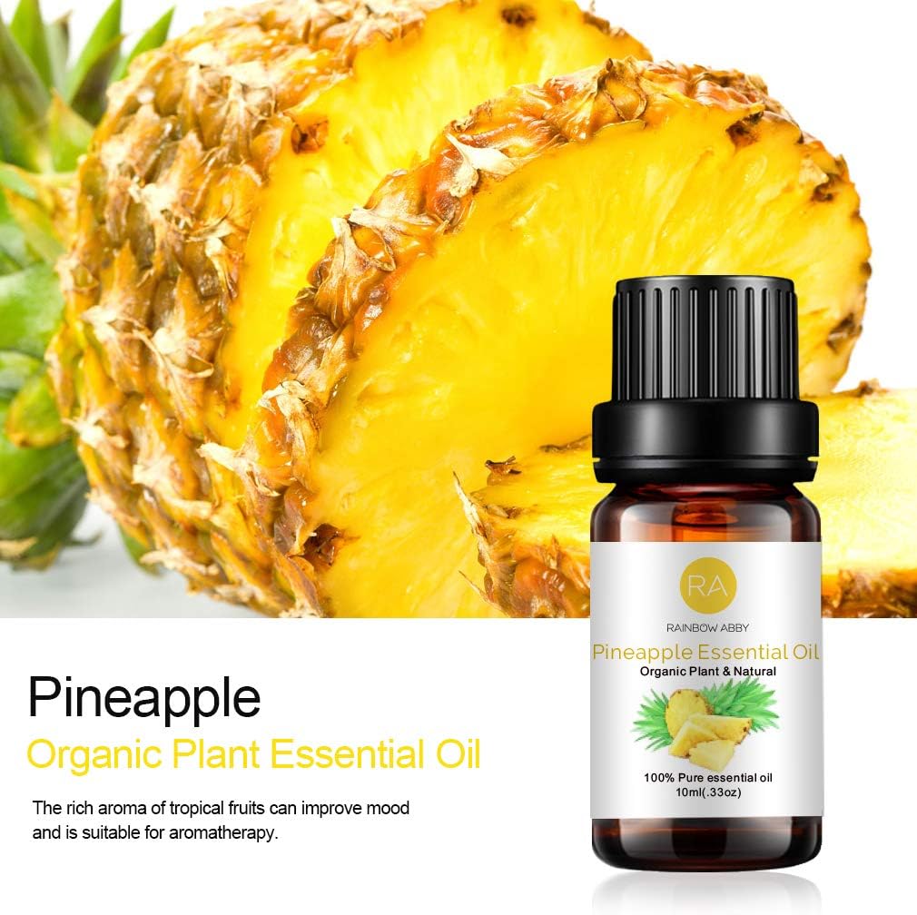 2-Pack Pineapple Essential Oil 100% Pure Oganic Plant Natrual Flower Essential Oil for Diffuser Massage Skin Care - 10ML