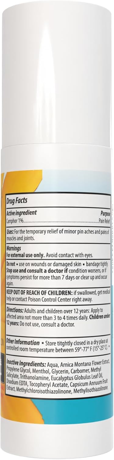 Sanar Naturals Arnica Roll On | Fast Acting Cooling Relief with Menthol Camphor & Arnica Montana | for Muscles, Joints, Back, Neck & Knees | Non Greasy Muscle Rub, 3 oz