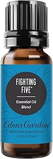 Edens Garden Fighting Five Essential Oil Blend- 100% Pure Premium Grade, Undiluted, Natural, Therapeutic, Aromatherapy, The Best for Diffusing, Candle, Laundry, Humidifiers 10 ml (.33 fl oz)