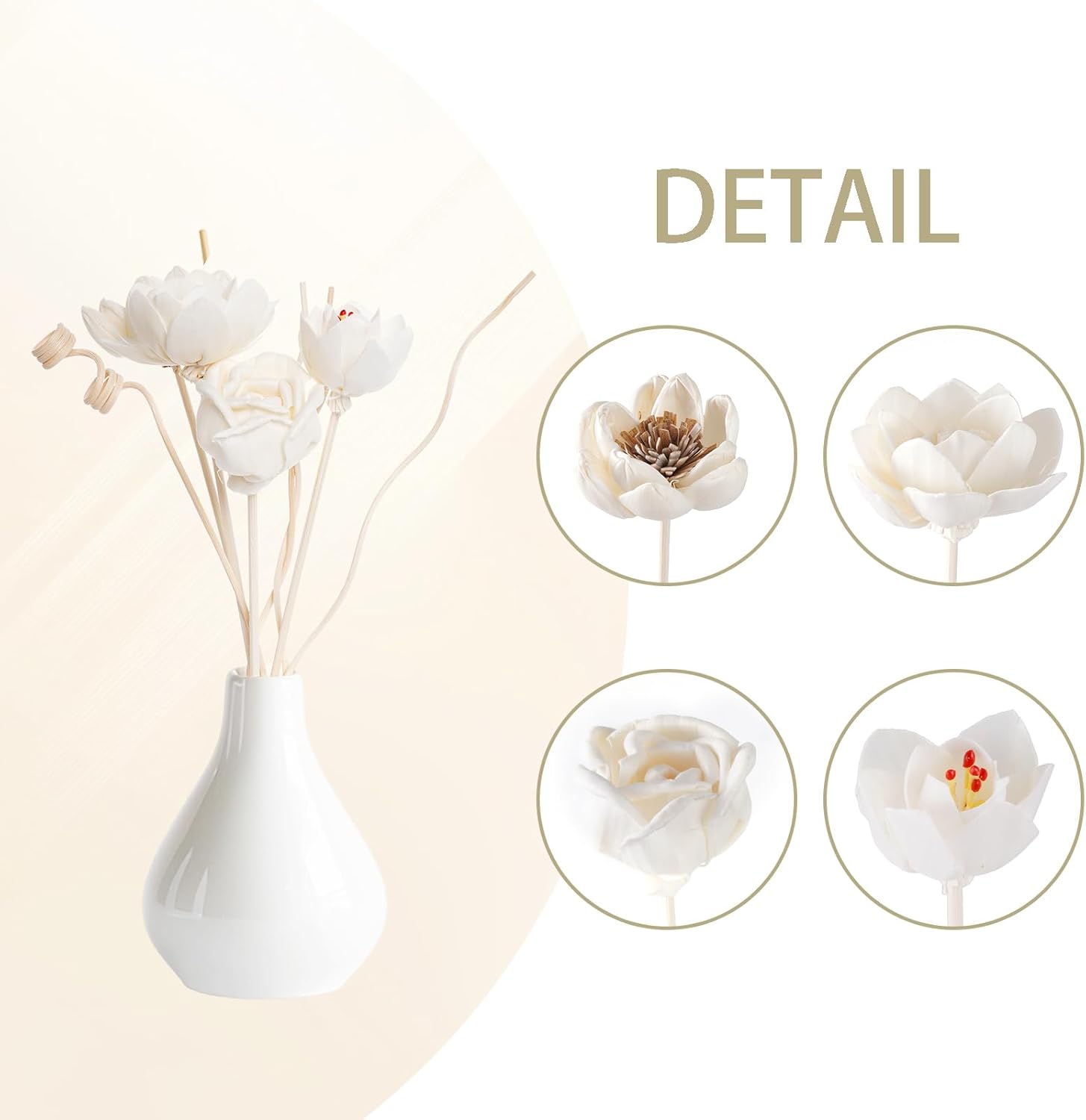 14Pcs Reed Diffuser Sticks Flowers, Reed Diffuser, Reed Diffuser Flower for Home Bedroom Decor