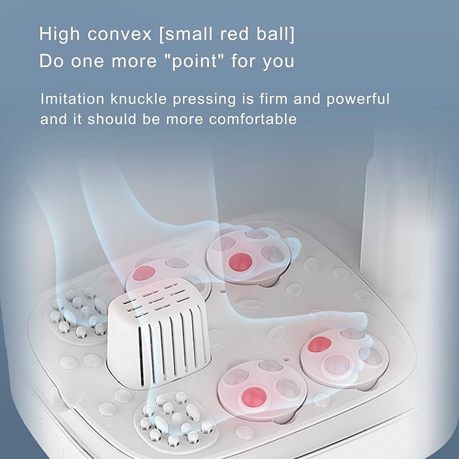 Foot Spa Foot Bath Massager with Heat Bubbles Pumice Stone Medicine Box Digital Temperature Control Red Light 14 Ergonomic Massage Rollers and Acupressure Massage Points Fatigue Rel
